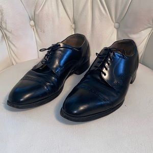 Johnston & Murphy Limited black cap toe lace up brogue dress shoes 9.5 -…